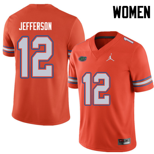 Jordan Brand Women #12 Van Jefferson Florida Gators College Football Jerseys Sale-Orange